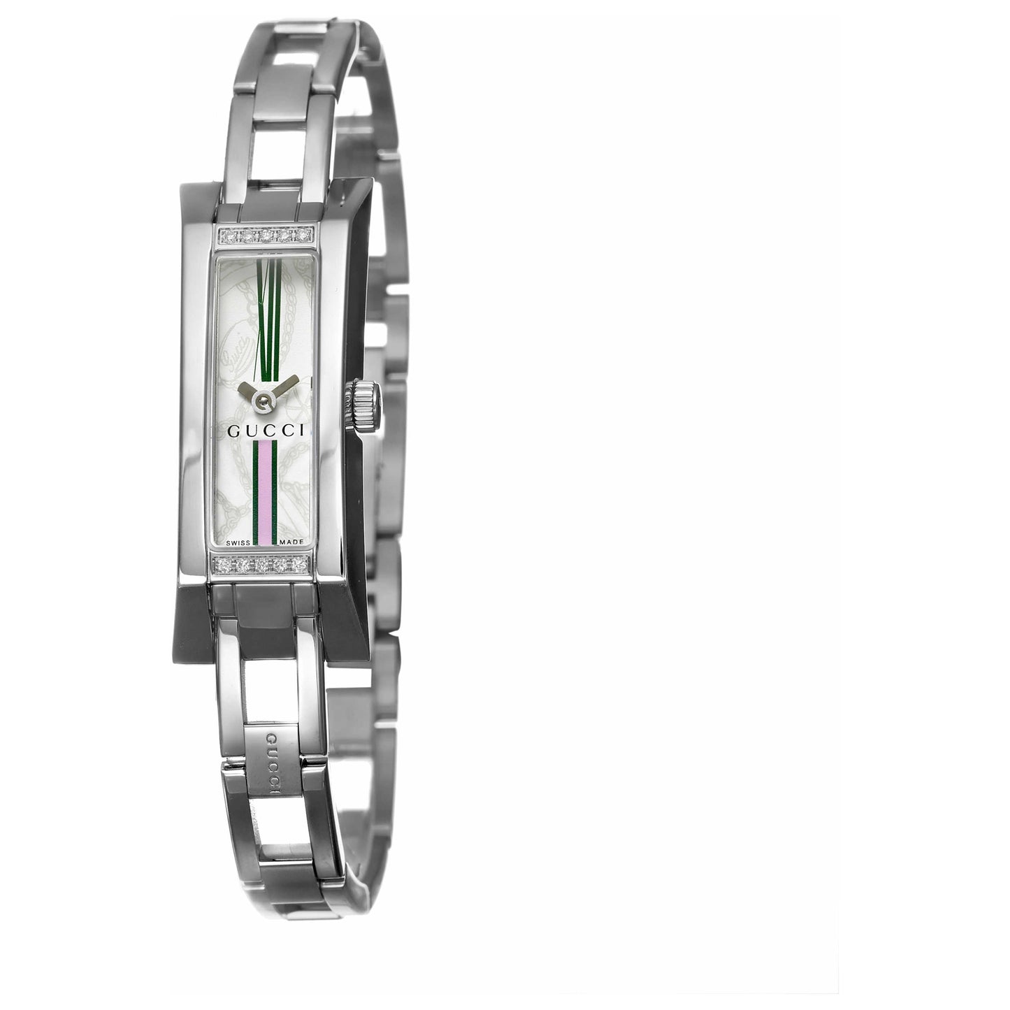 Front view of Gucci 110 G Women's Swiss Quartz (Battery-Powered) Watch YA110506