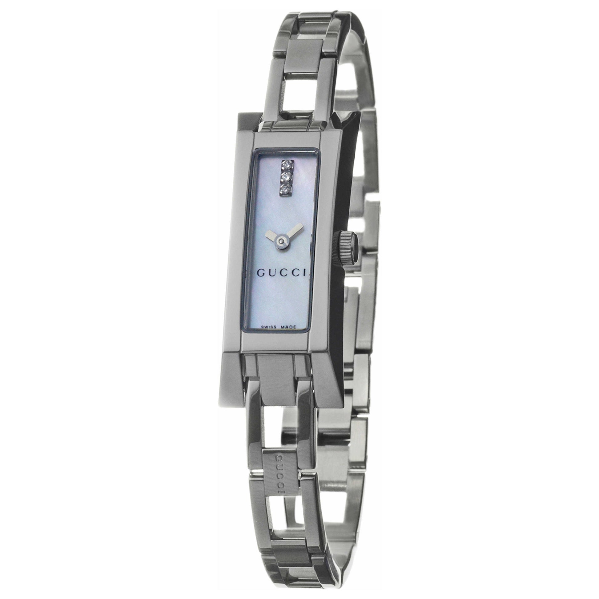 Front view of Gucci 110 G Women's Swiss Quartz (Battery-Powered) Watch YA110516