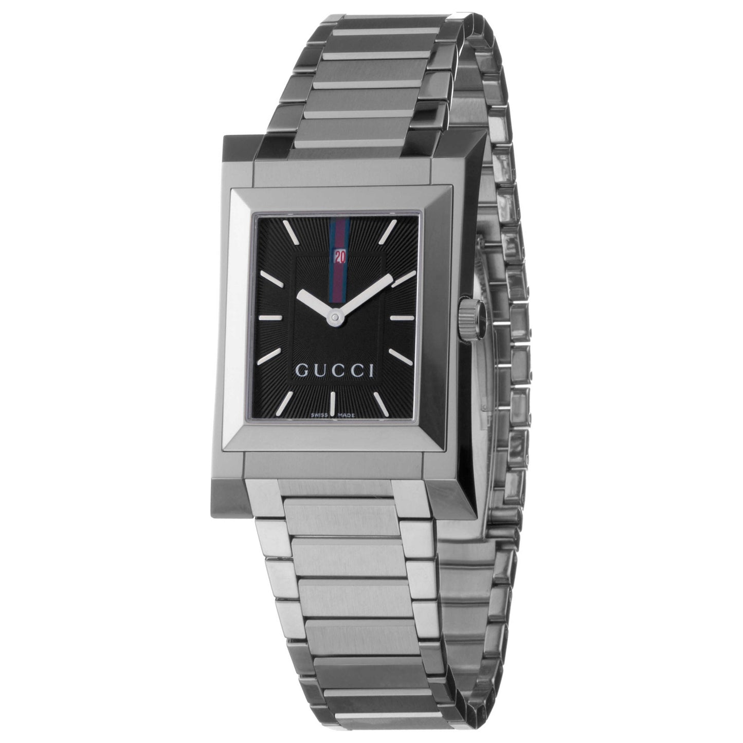 Front view of Gucci 111 Men's Swiss Quartz (Battery-Powered) Watch YA111303