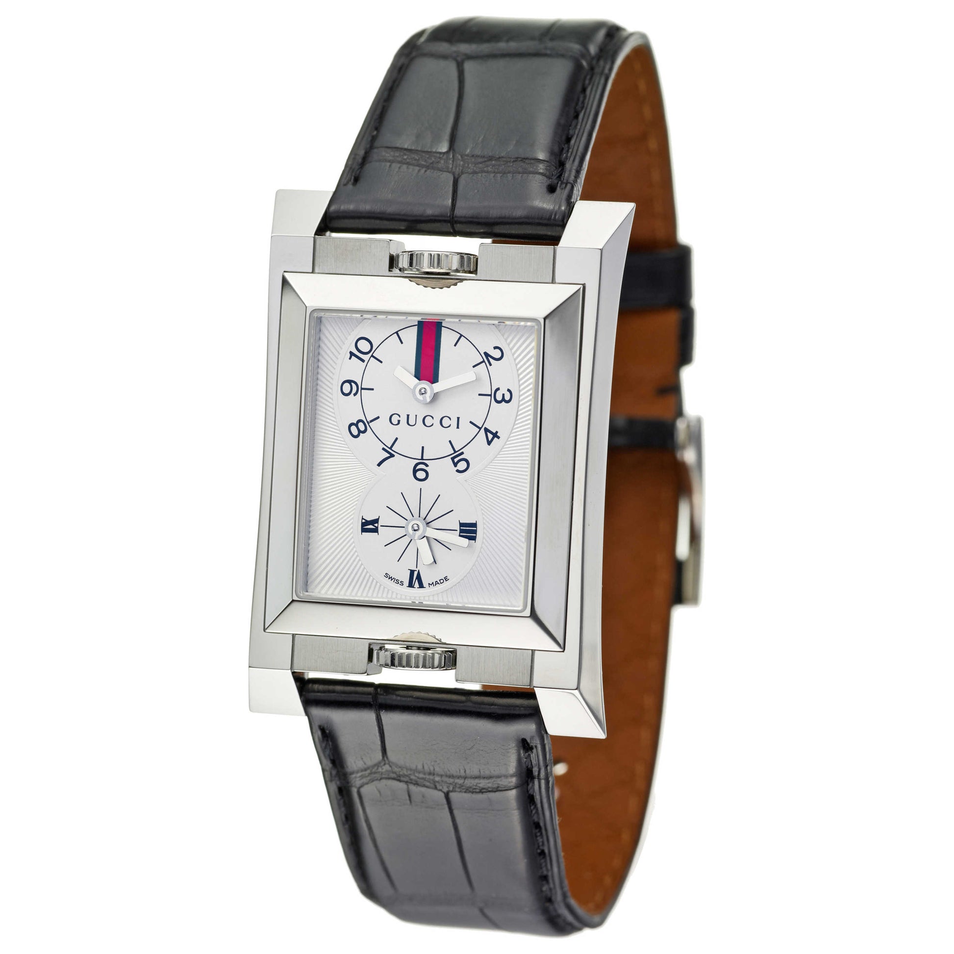 Front view of Gucci 111 Men's Swiss Quartz (Battery-Powered) Watch YA111304