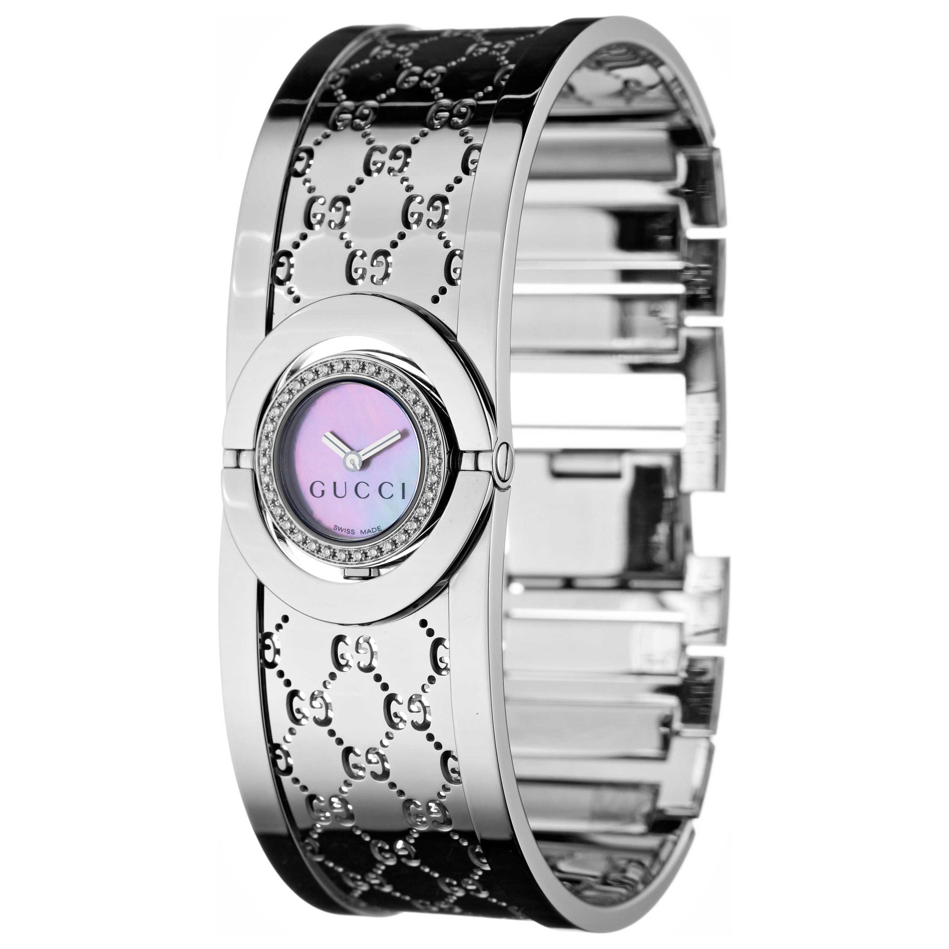 Front view of Gucci 112 Twirl Women's Watch YA112514