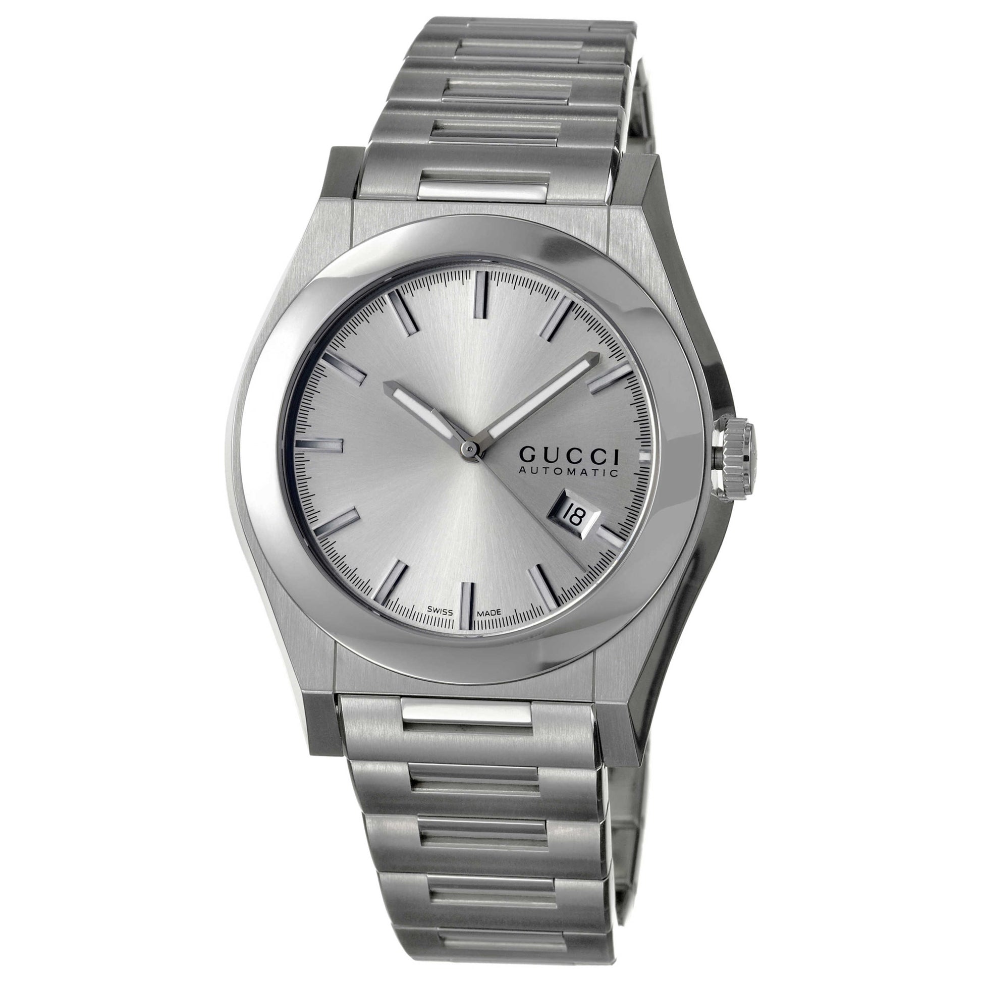 Front view of Gucci 115 Pantheon Men's Automatic Watch YA115202