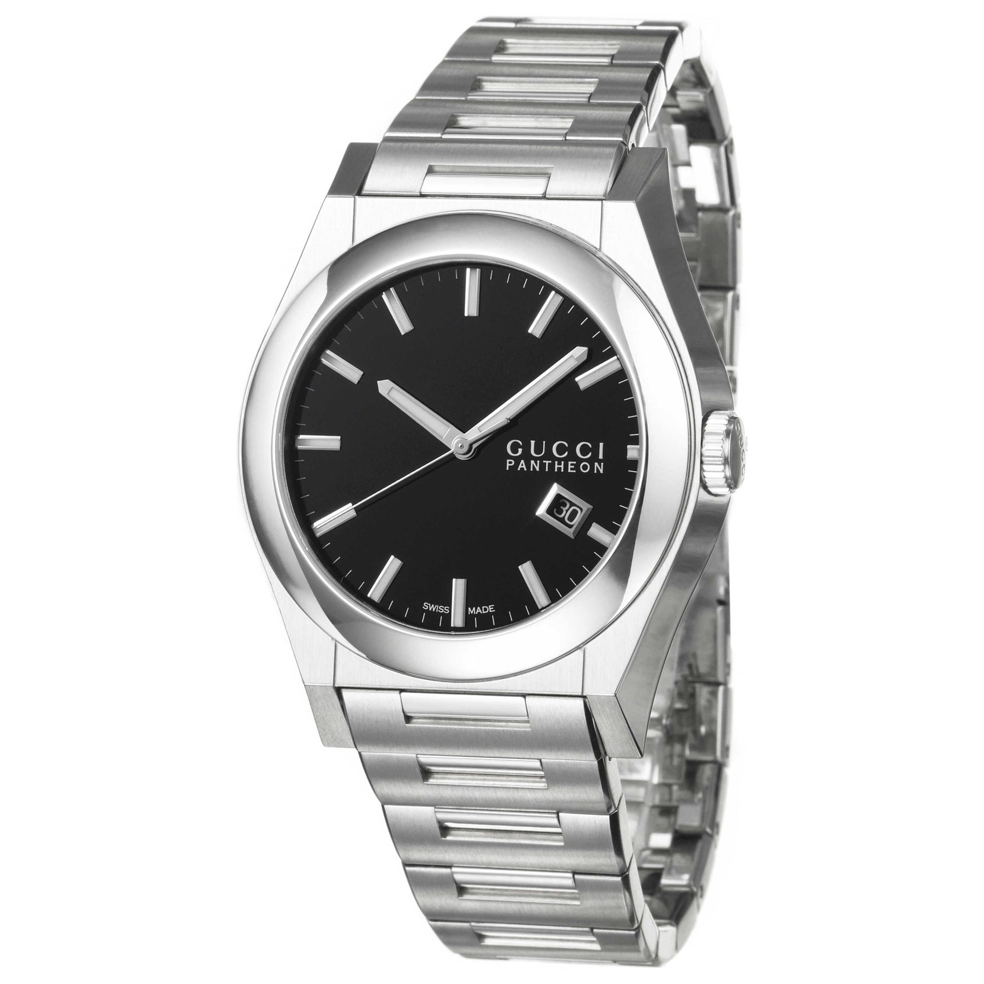 Front view of Gucci 115 Pantheon Men's Watch YA115209