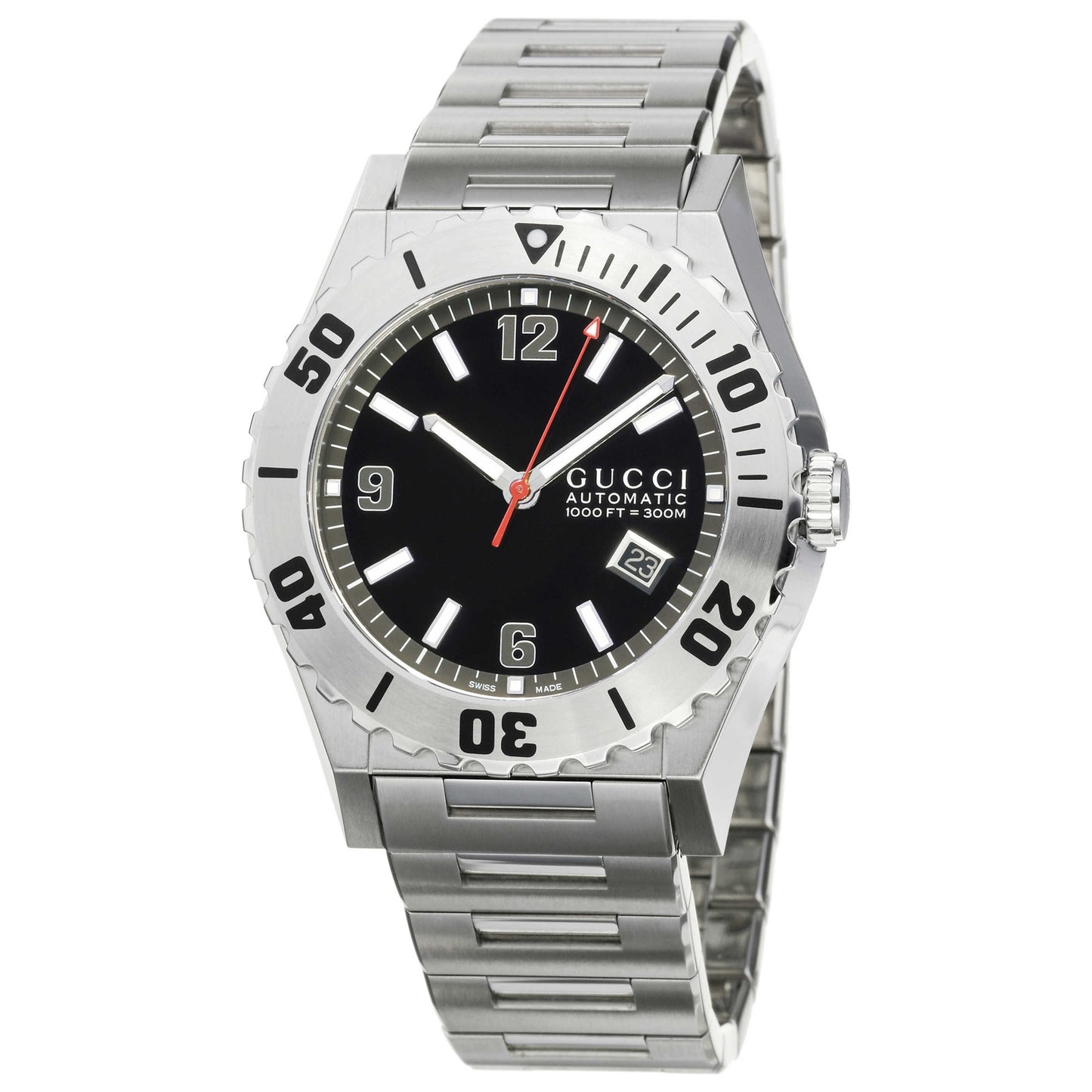 Front view of Gucci 115 Pantheon Men's Automatic Watch YA115211