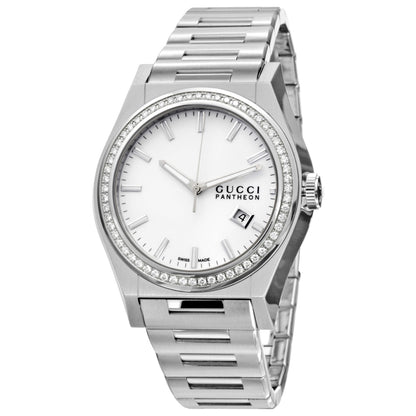 Front view of Gucci 115 Pantheon Men's Watch YA115214