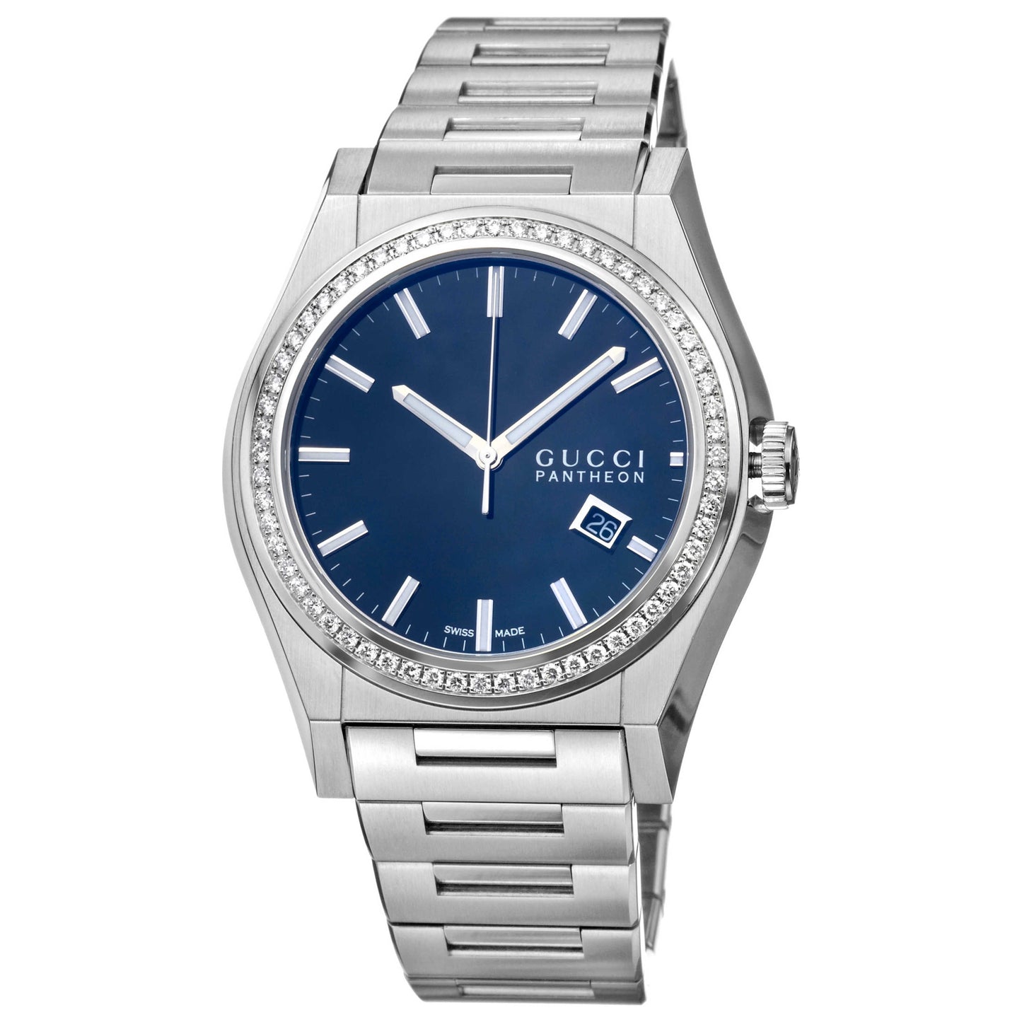 Front view of Gucci 115 Pantheon Men's Watch YA115215