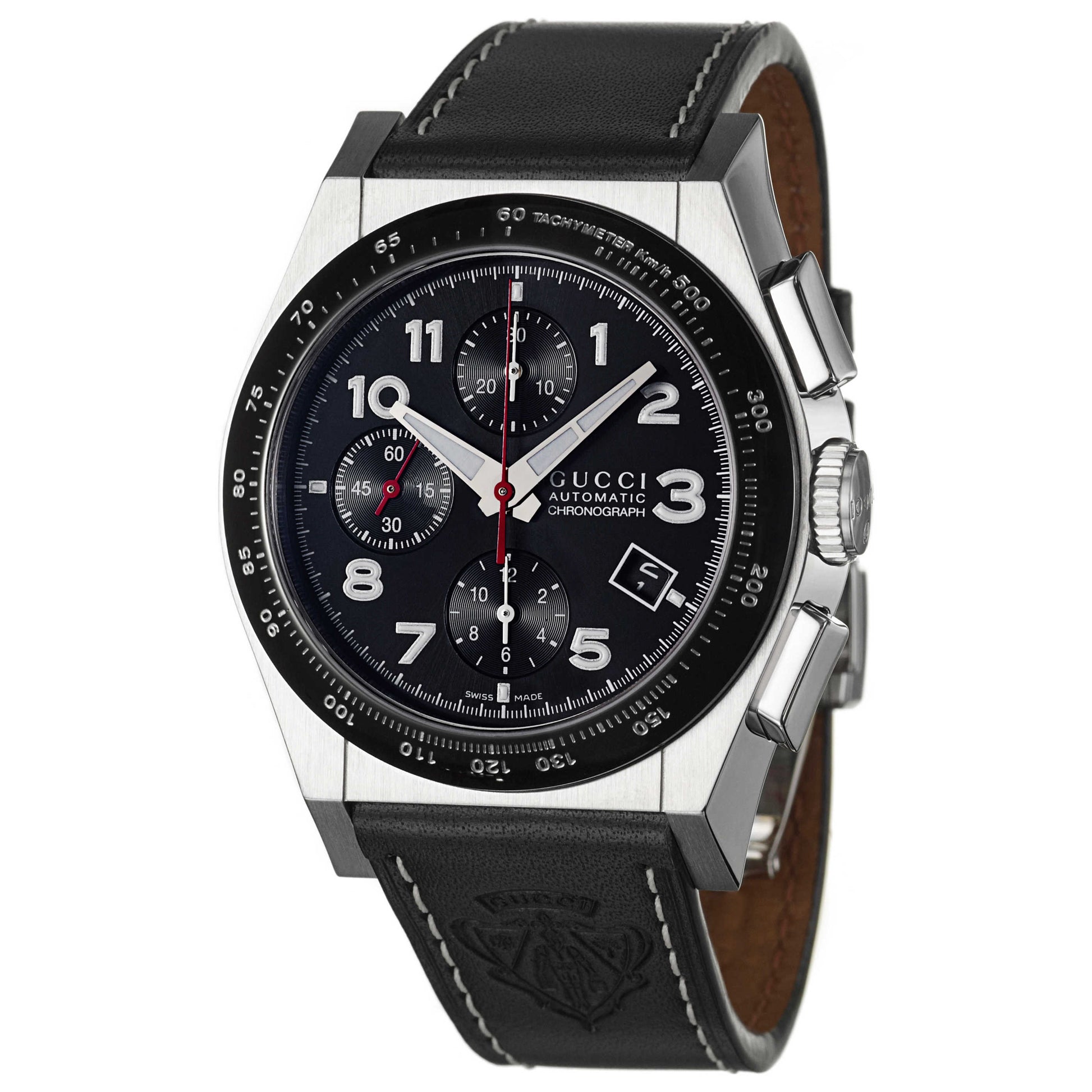 Front view of Gucci 115 Pantheon Men's Automatic Watch YA115232