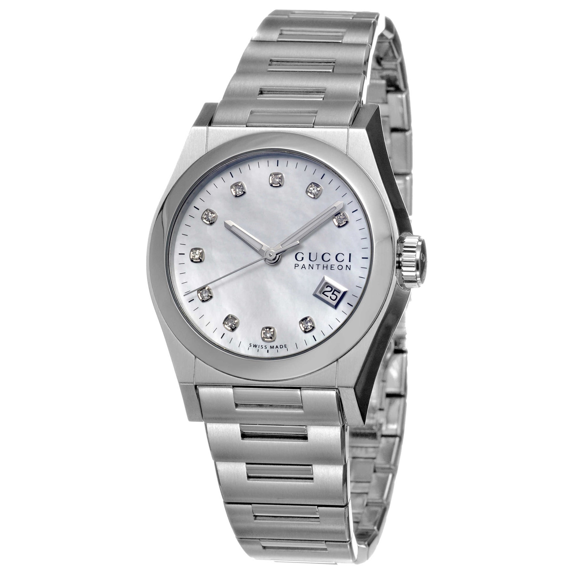 Front view of Gucci 115 Pantheon Women's Watch YA115403
