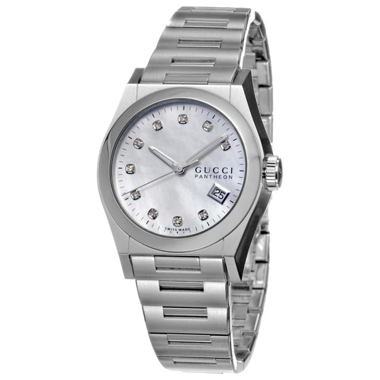 Front view of Gucci 115 Pantheon Women's Watch YA115403