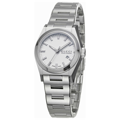 Front view of Gucci 115 Pantheon Women's Swiss Quartz (Battery-Powered) Watch YA115501