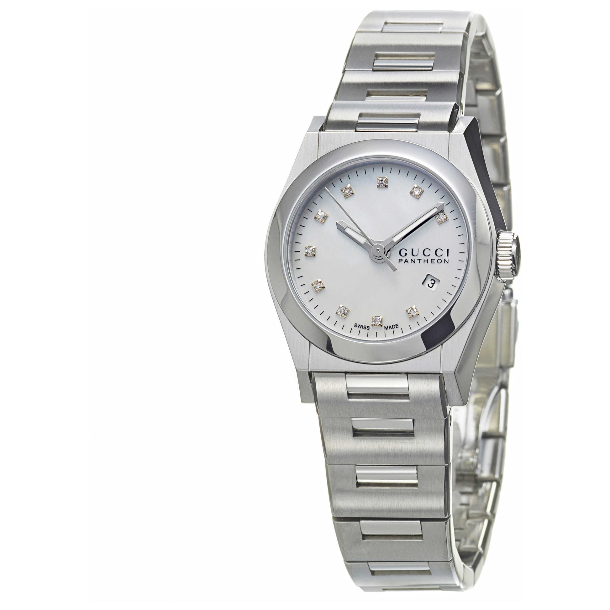 Front view of Gucci 115 Pantheon Women's Watch YA115504