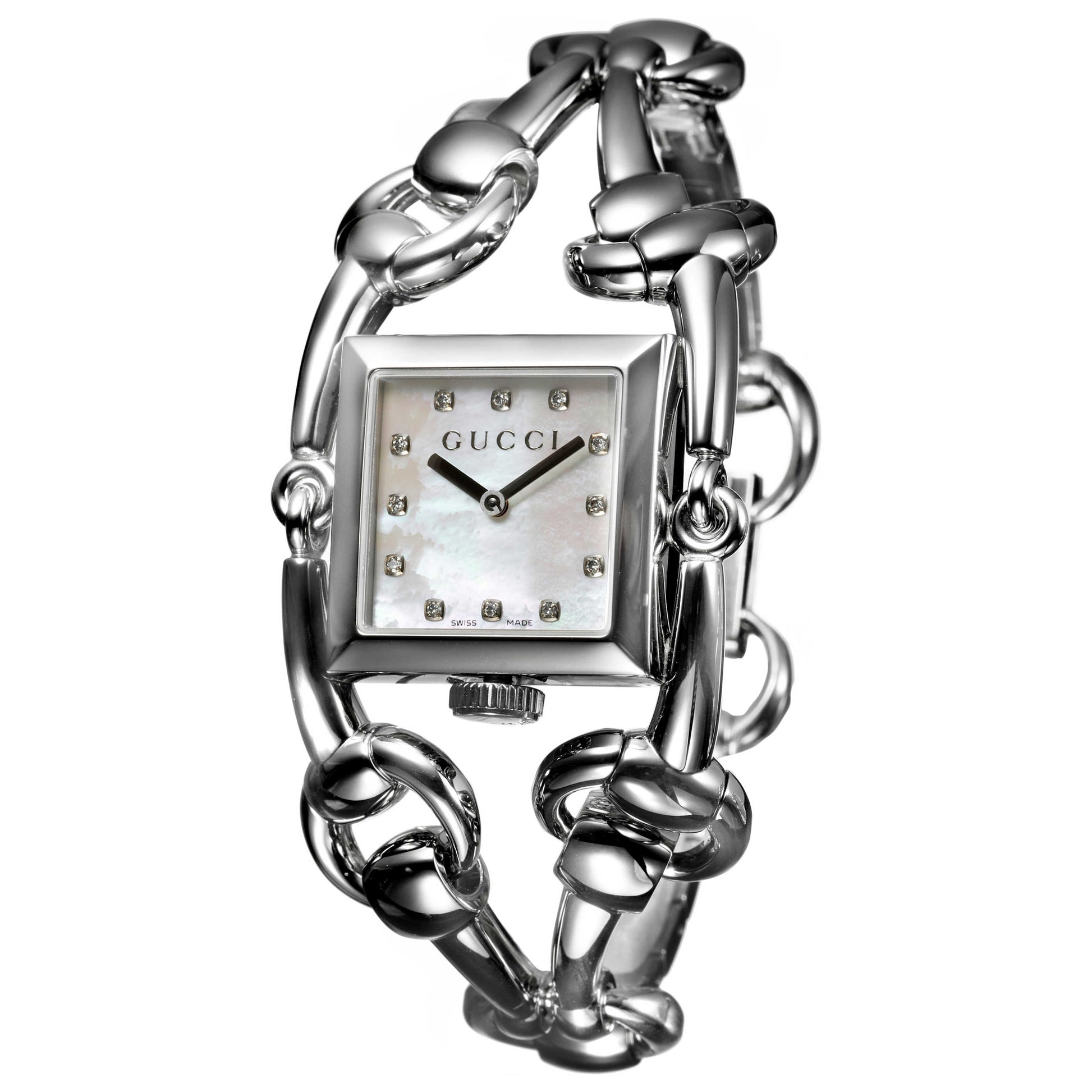 Front view of Gucci 116 Signoria Women's Swiss Quartz (Battery-Powered) Watch YA116309