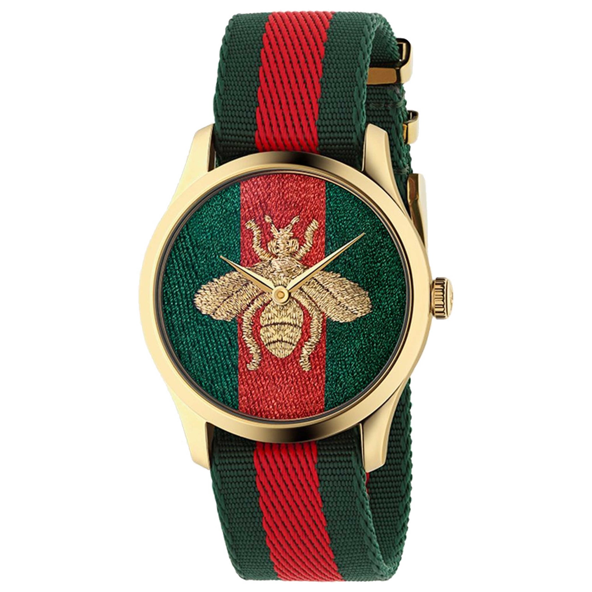 Front view of Gucci Sherry Line Bee Men's Quartz Watch YA126487B