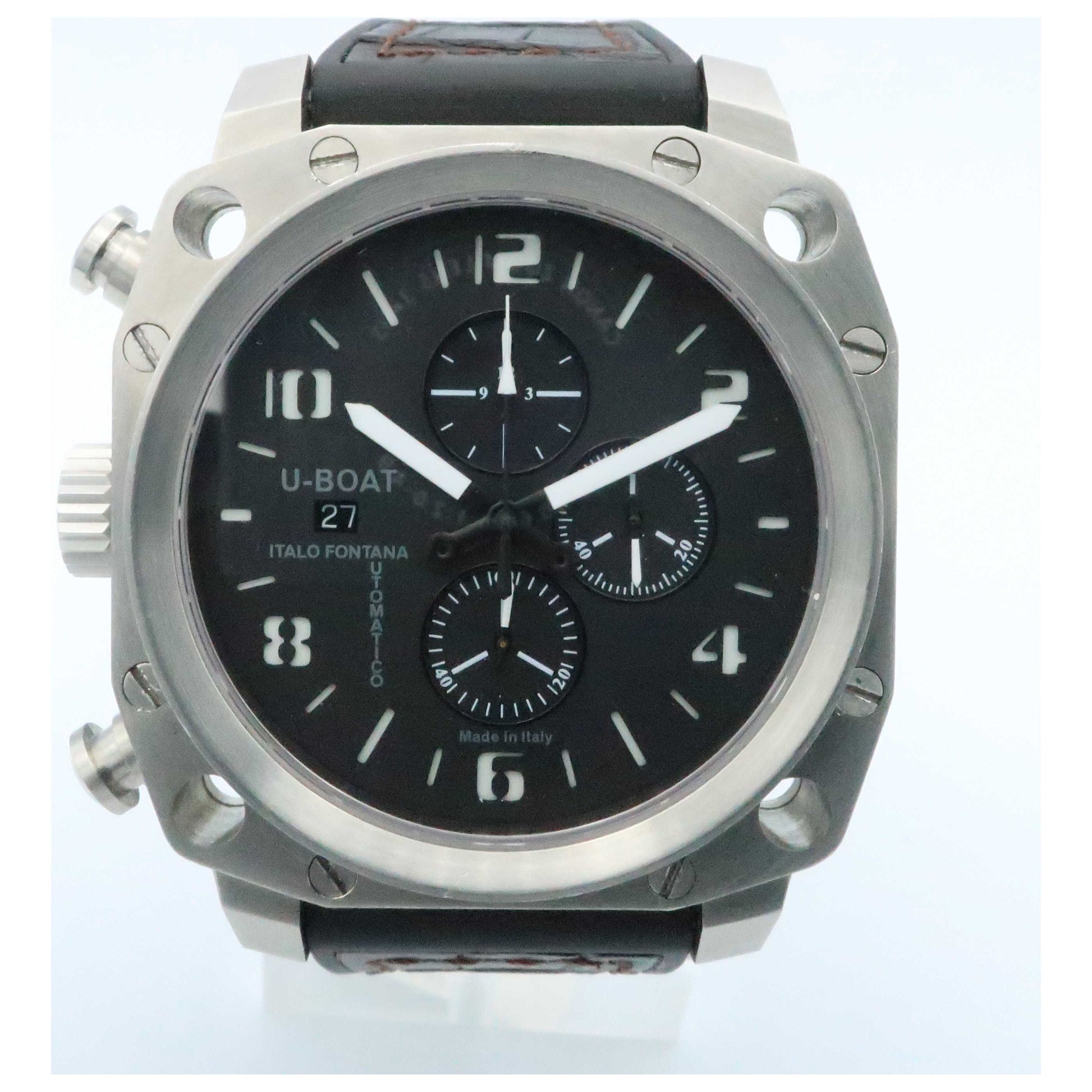 Front view of U-Boat Thousands Of Feet Men's Automatic Watch Z-50-CAS-3-SDV