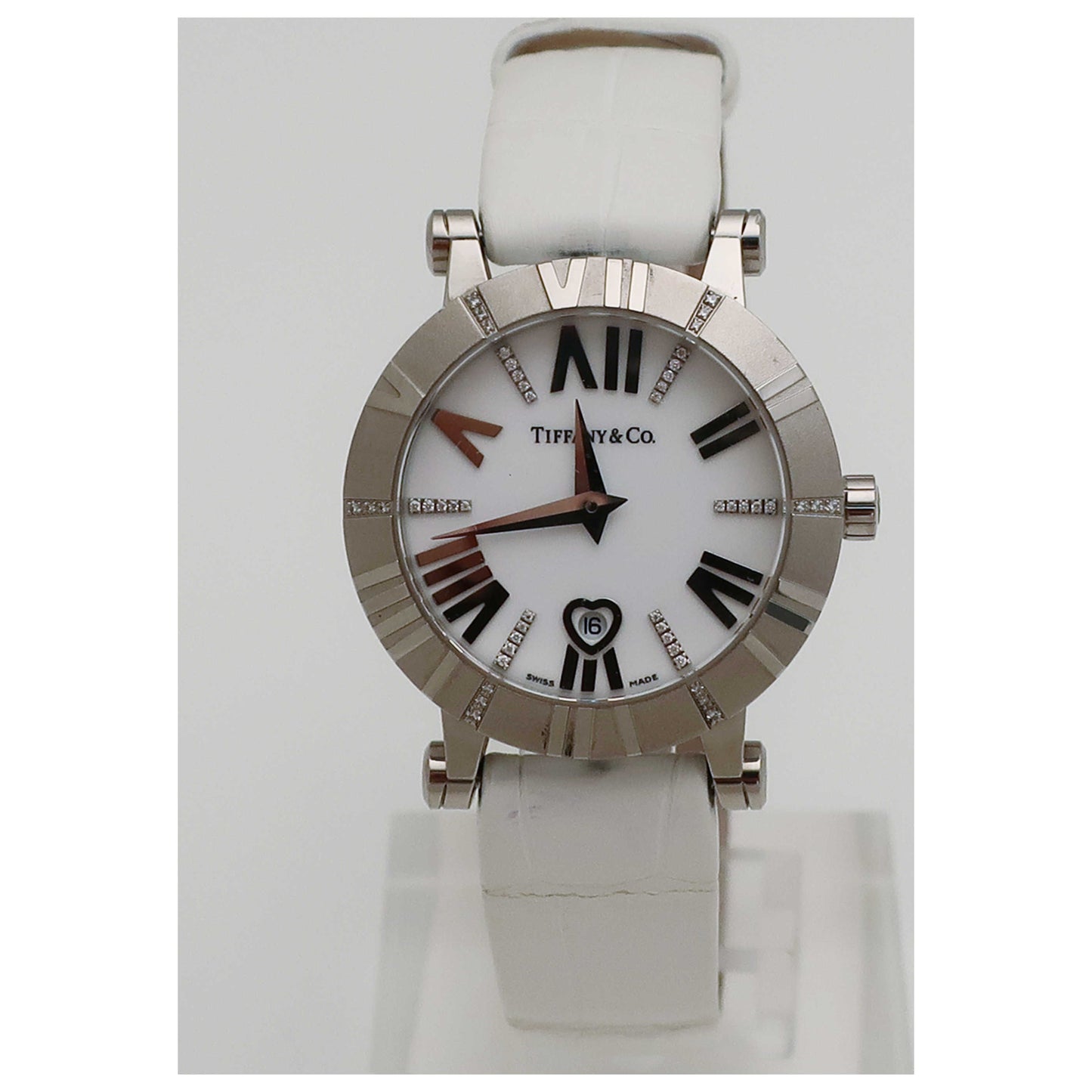 Front view of Tiffany & Co. Atlas Women's Swiss Quartz (Battery-Powered) Watch Z13001141E20C71E-SD