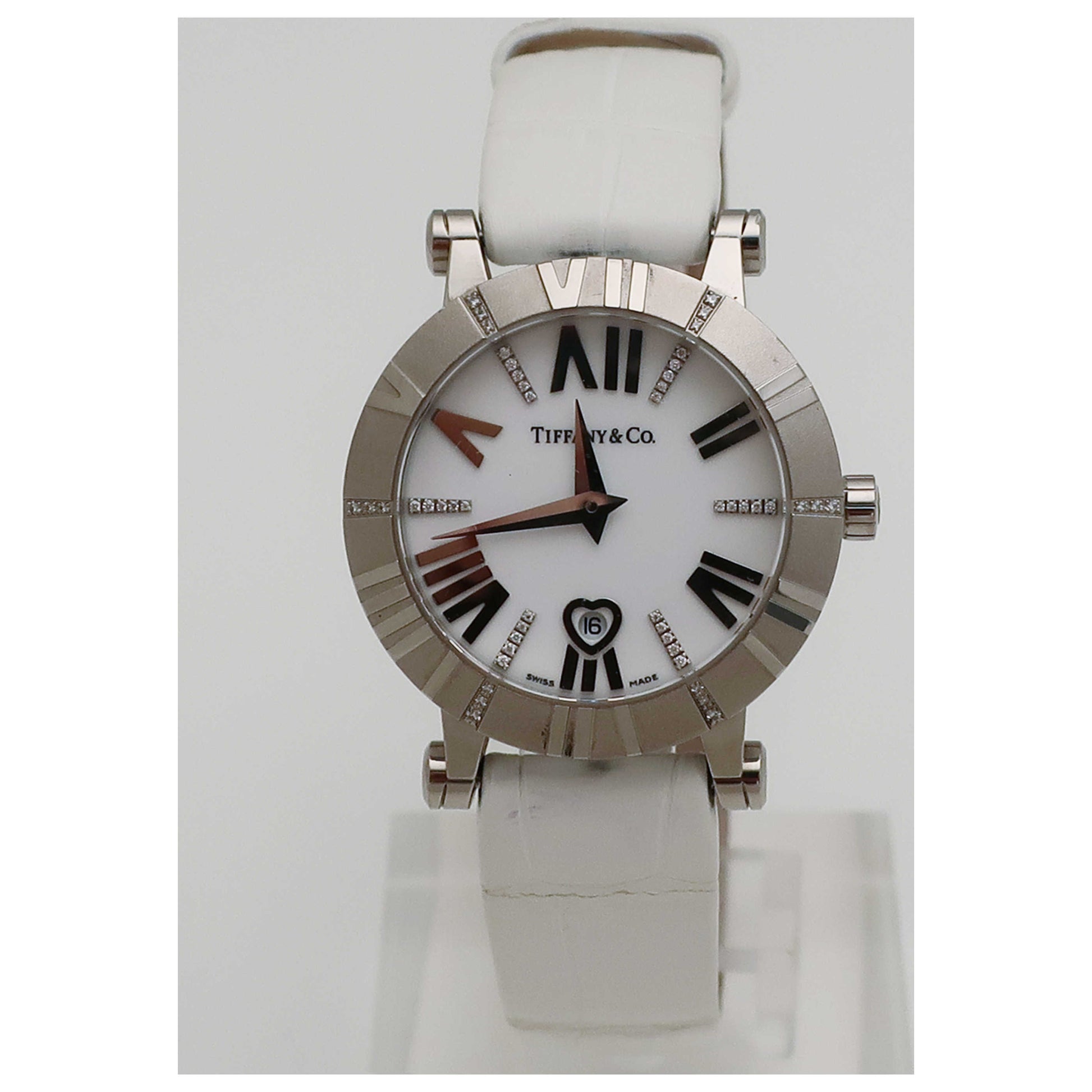 Front view of Tiffany & Co. Atlas Women's Swiss Quartz (Battery-Powered) Watch Z13001141E20C71E-SD