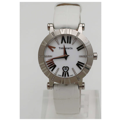 Front view of Tiffany & Co. Atlas Women's Swiss Quartz (Battery-Powered) Watch Z13001141E20C71E-SD