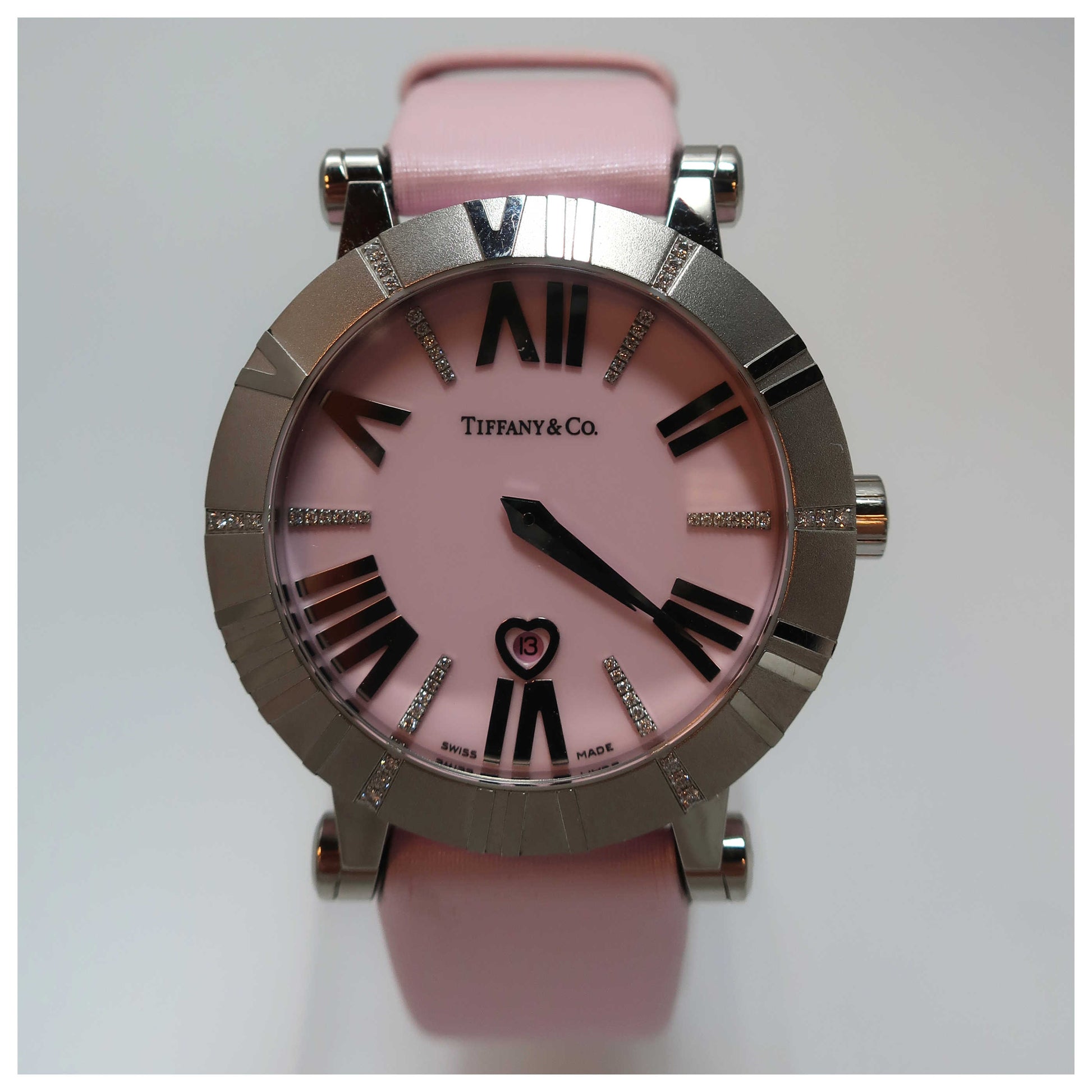 Front view of Tiffany & Co. Atlas Women's Swiss Quartz (Battery-Powered) Watch Z13011141E10C41E-SDB