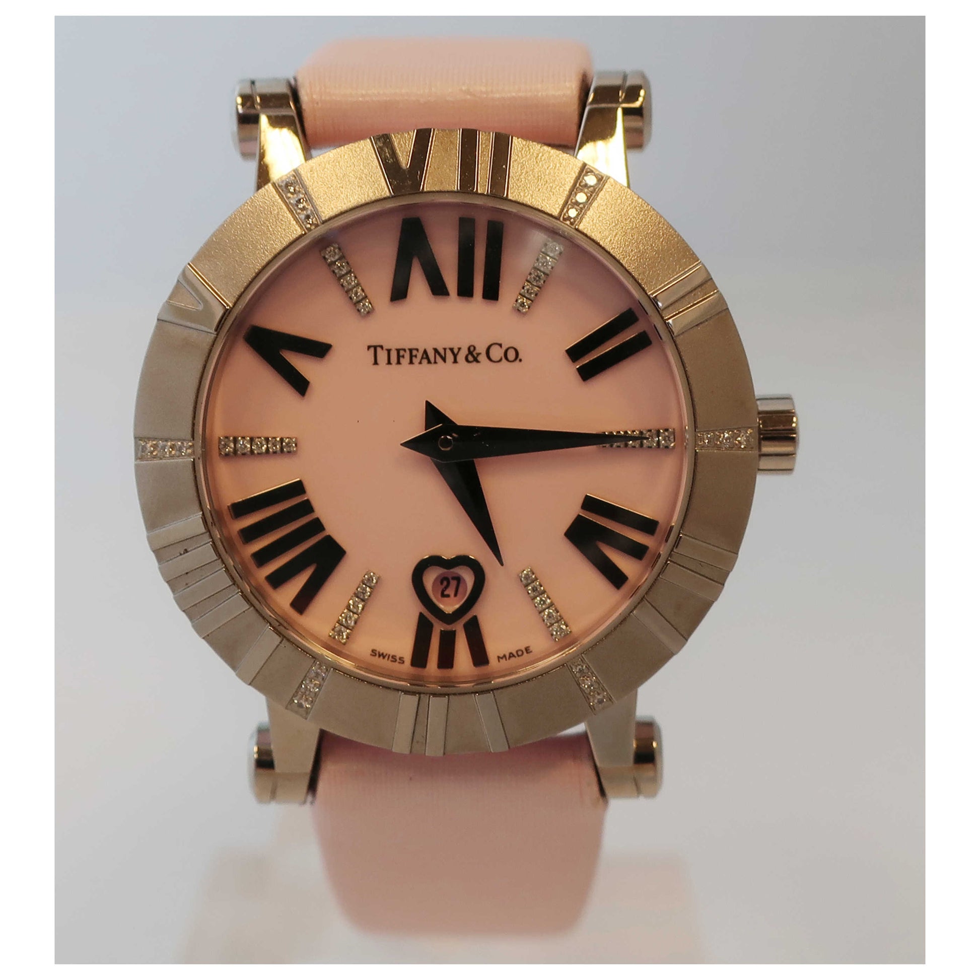 Front view of Tiffany & Co. Atlas Women's Swiss Quartz (Battery-Powered) Watch Z13011141E31C41E-SDB